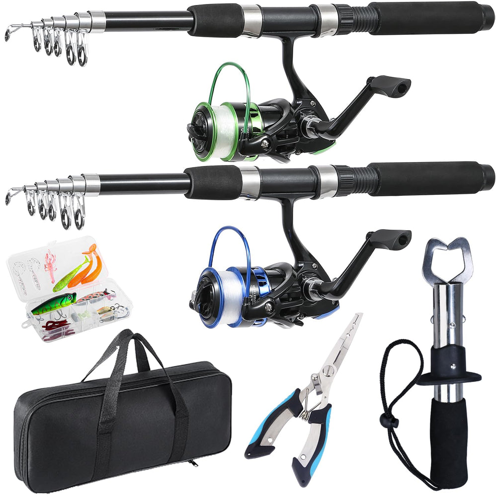 Tripquips two pre-loaded reels emphasize quick setup and left-right handle interchange.