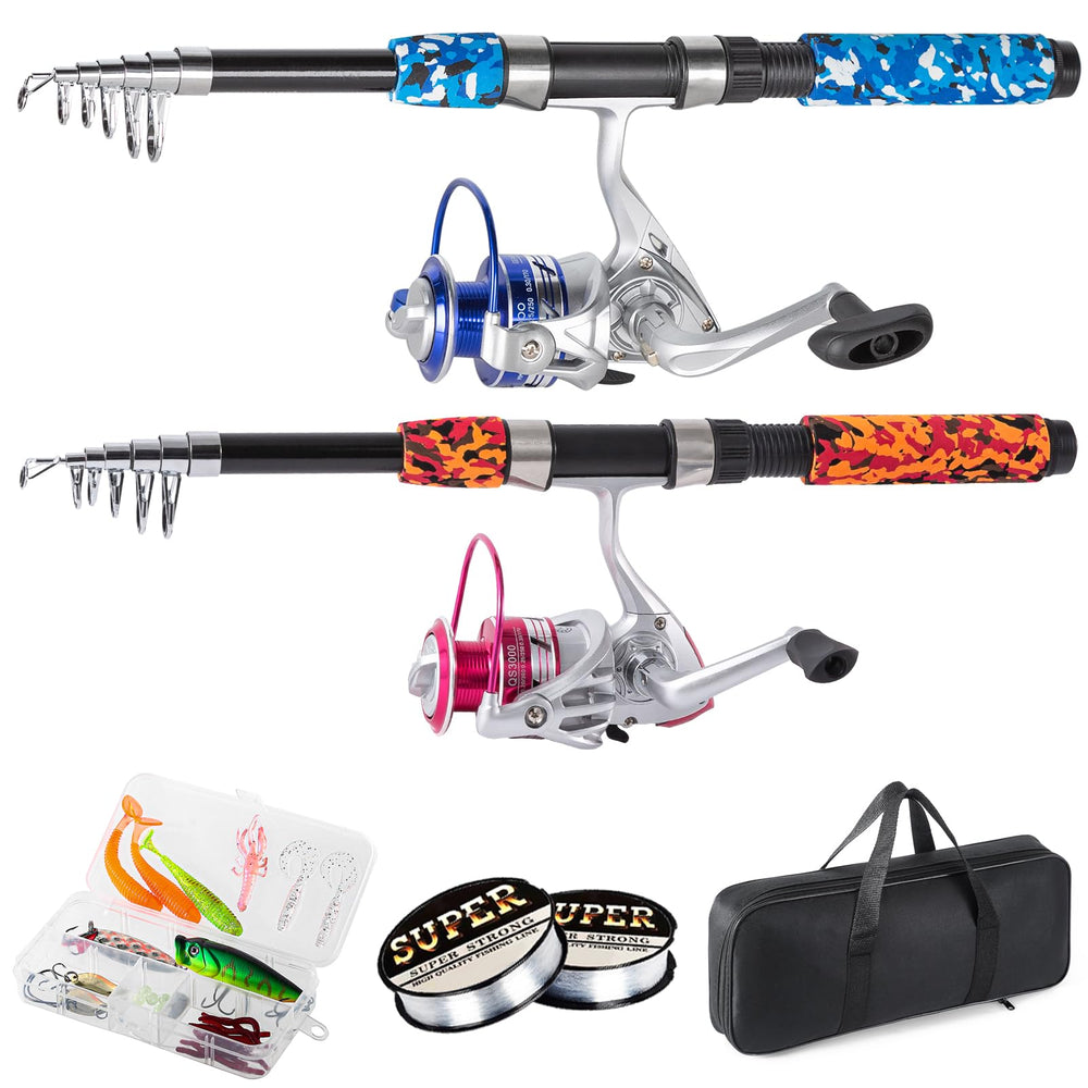 Tripquips fishing rod 6-9ft telescopic setup highlights portable travel-ready design