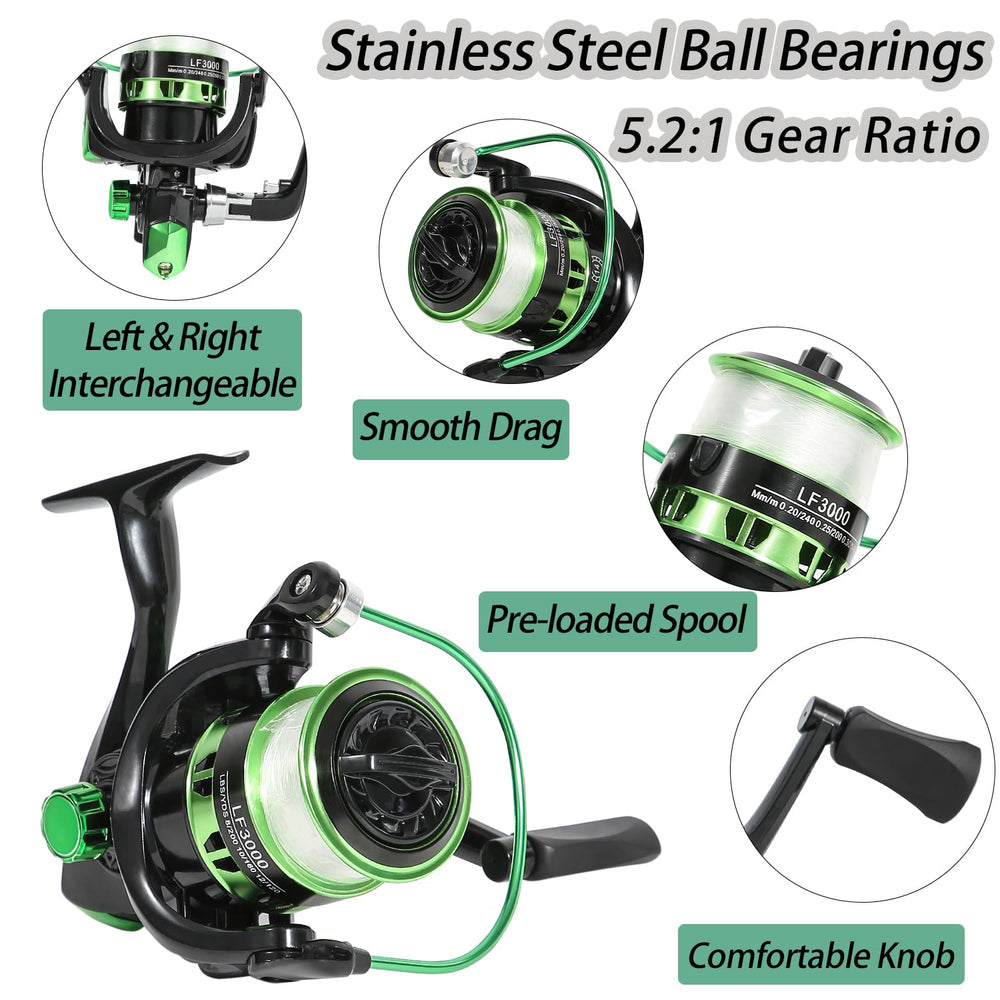 Assorted hooks and bait pack inside gear box