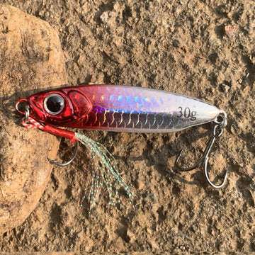 Tripquips 30g saltwater jig spoon lure – gold/chrome color