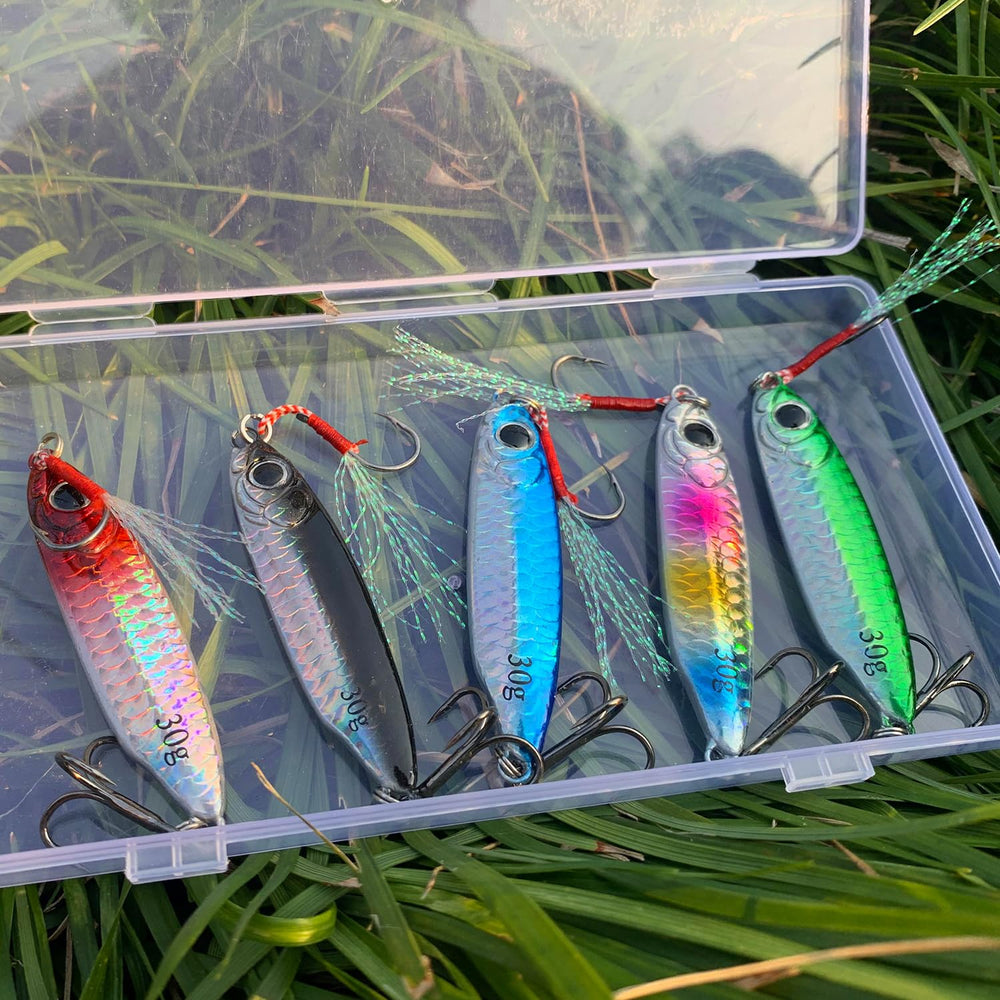 Tripquips 30g saltwater jig spoon lure – purple color