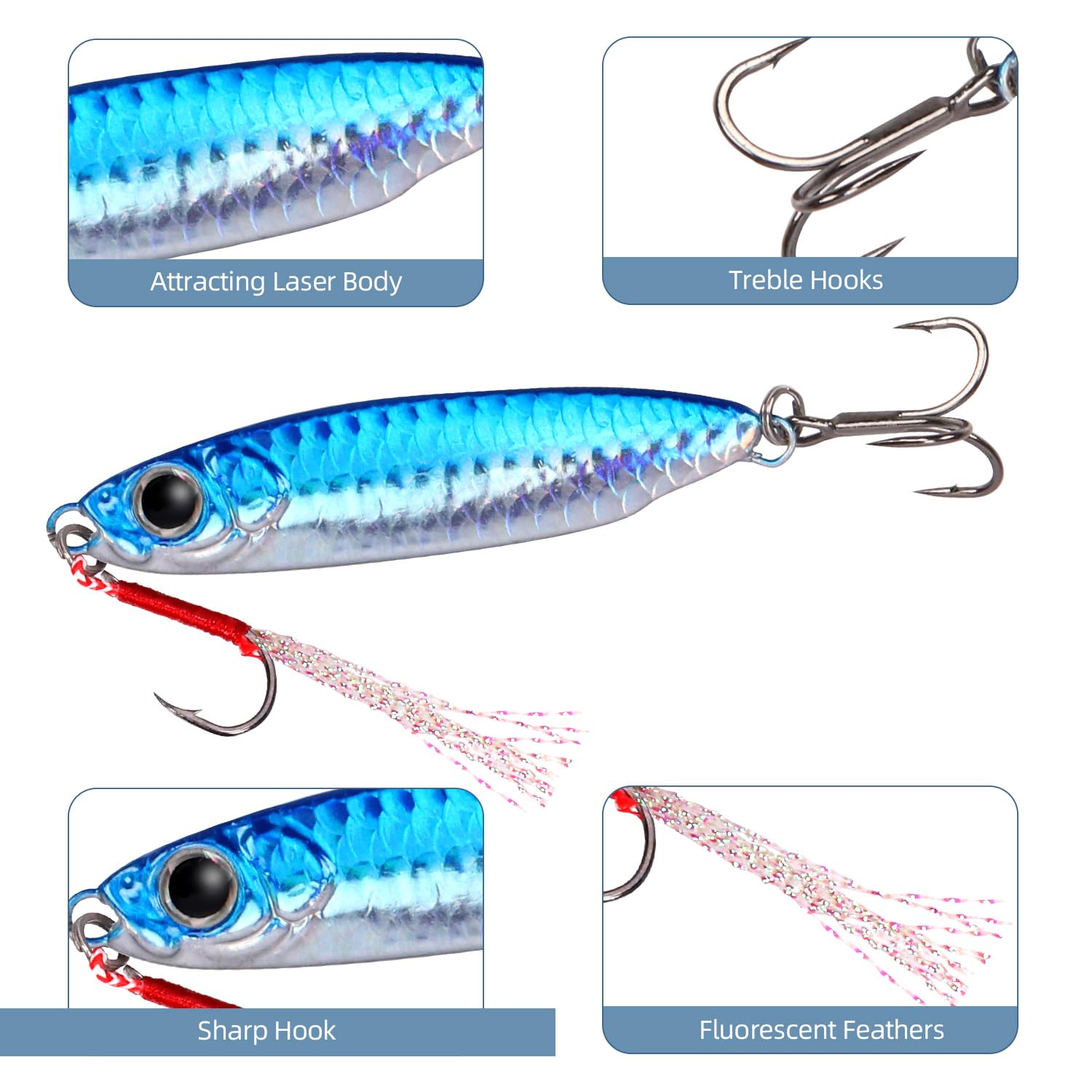 High reflectivity coating on Tripquips jig spoons