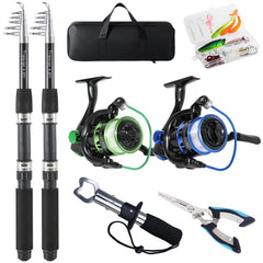 Telescopic fishing rod extended to 2.1 meters (6.9 feet)