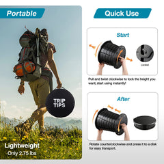 TRIPTIPS ABS body closeup highlights durable, stable design for rugged outdoor use.