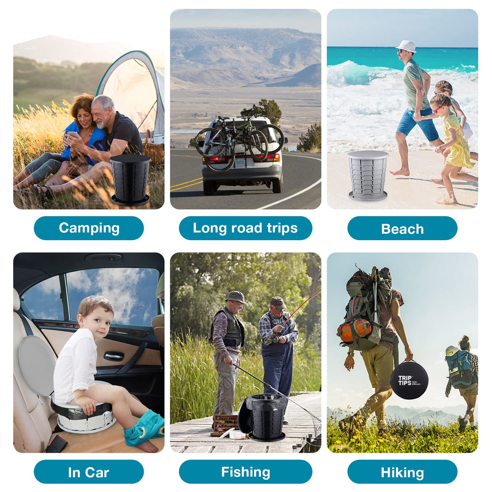 TRIPTIPS compact-lightweight design in-use on camping trips and road journeys.