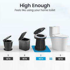 TRIPTIPS taller height design resembling home toilet for outdoor use