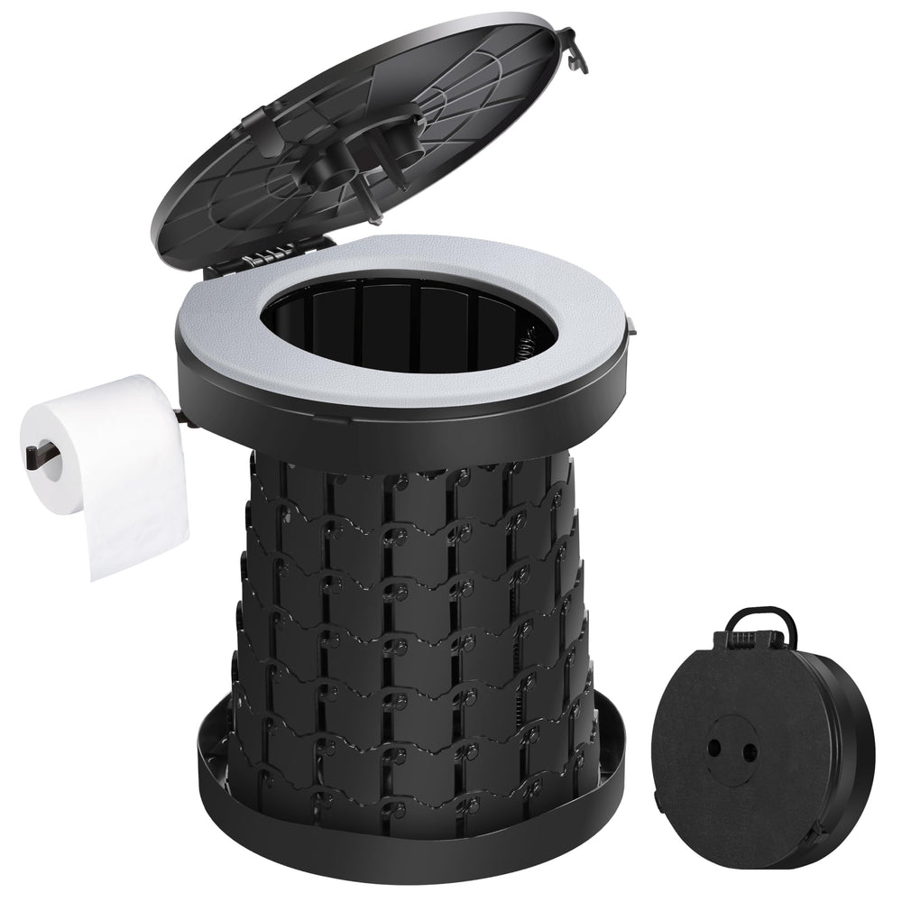 TRIPTIPS portable toilet with a soft cushion for camping and travel comfort