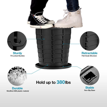 TRIPTIPS toilet buckles closeup emphasizes 70 locks ensuring secure setup.