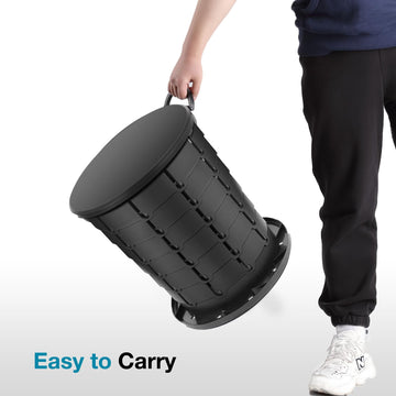 TRIPTIPS Upgrade Retractable Portable Toilet sturdy ABS construction with 60 buckles for reliable support.