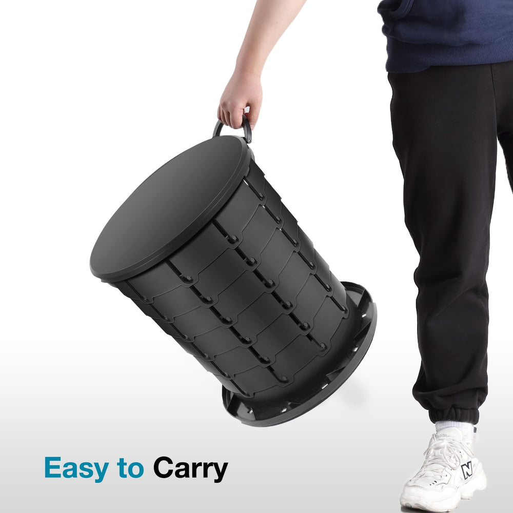 TRIPTIPS Upgrade Retractable Portable Toilet sturdy ABS construction with 60 buckles for reliable support.