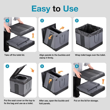 TRIPTIPS versatile potty suitable for camping, boating, road trips.