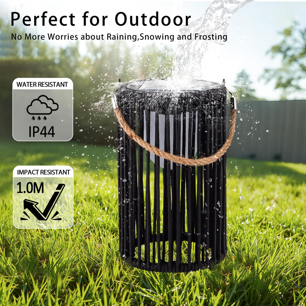 TRIROCKS IP44 waterproof lantern withstands rain for outdoor use