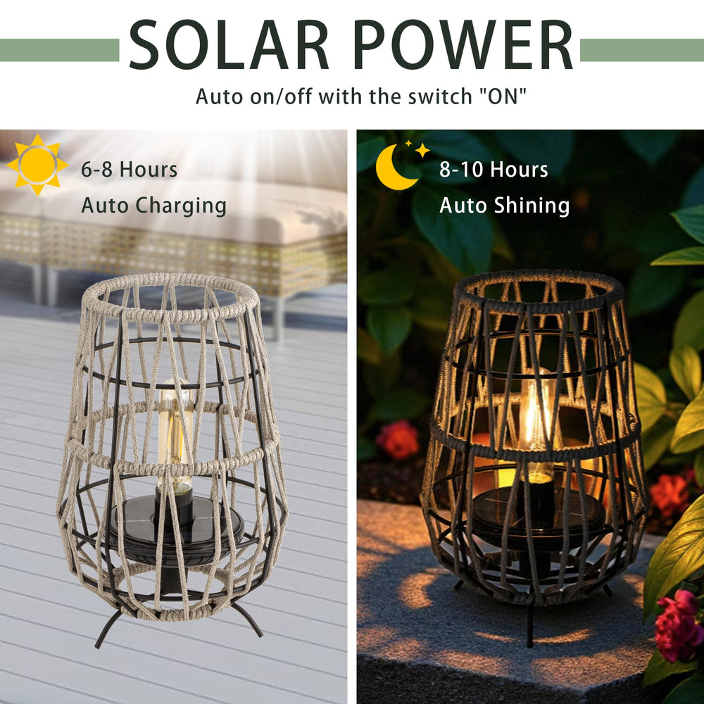 TRIROCKS solar lantern top panel close-up, detachable charging feature