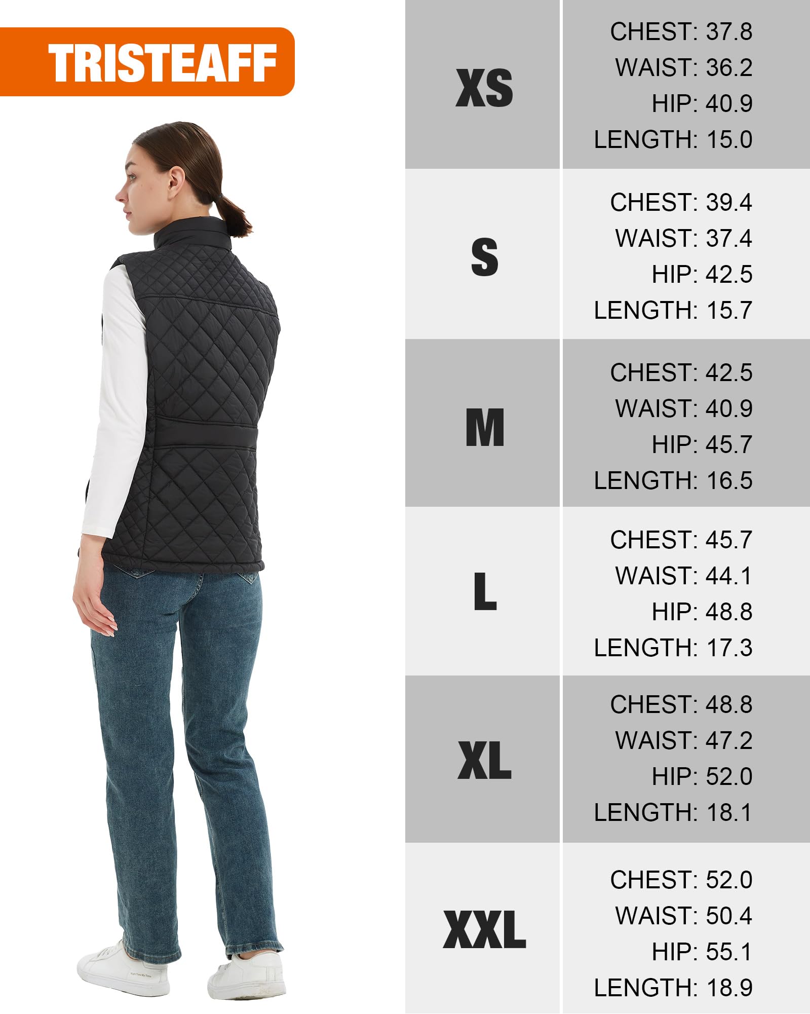 TRISTEAFF heated vest three-zone control lets you customize heat zones.