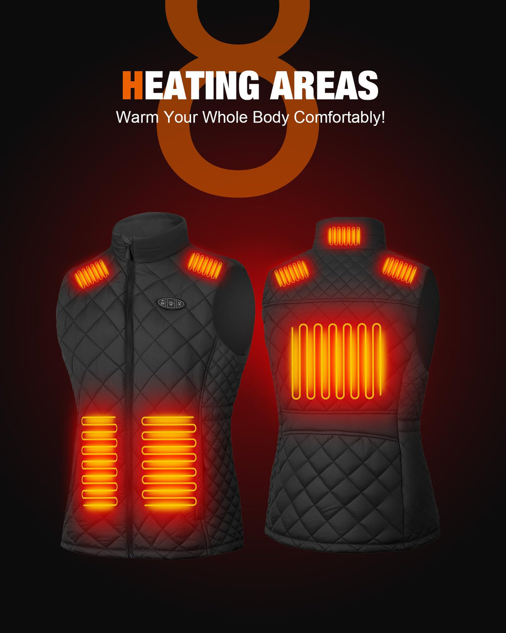 TRISTEAFF heated vest women compact folded for storage and travel