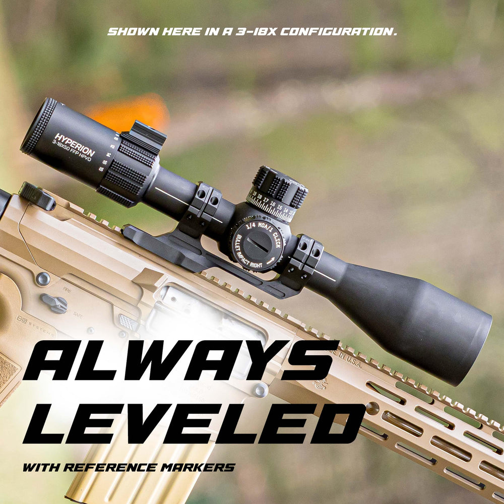 Triton Hyperion illuminated reticle at daylight settings for clear visibility