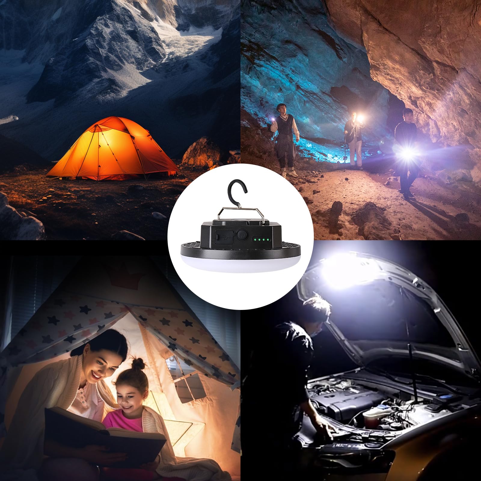 Trliradyn tent light doubles as an emergency power bank for devices.