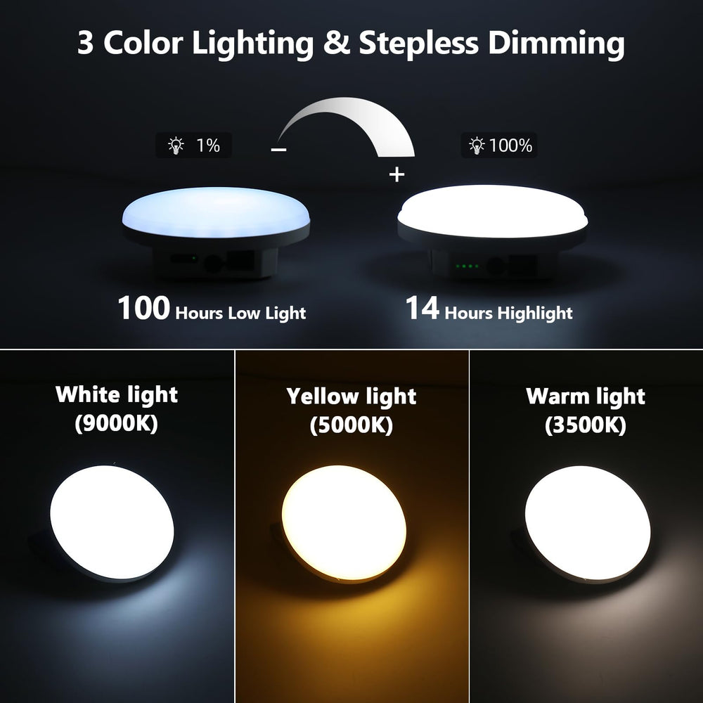 Trliradyn tent light with included USB-C cable for easy recharge.