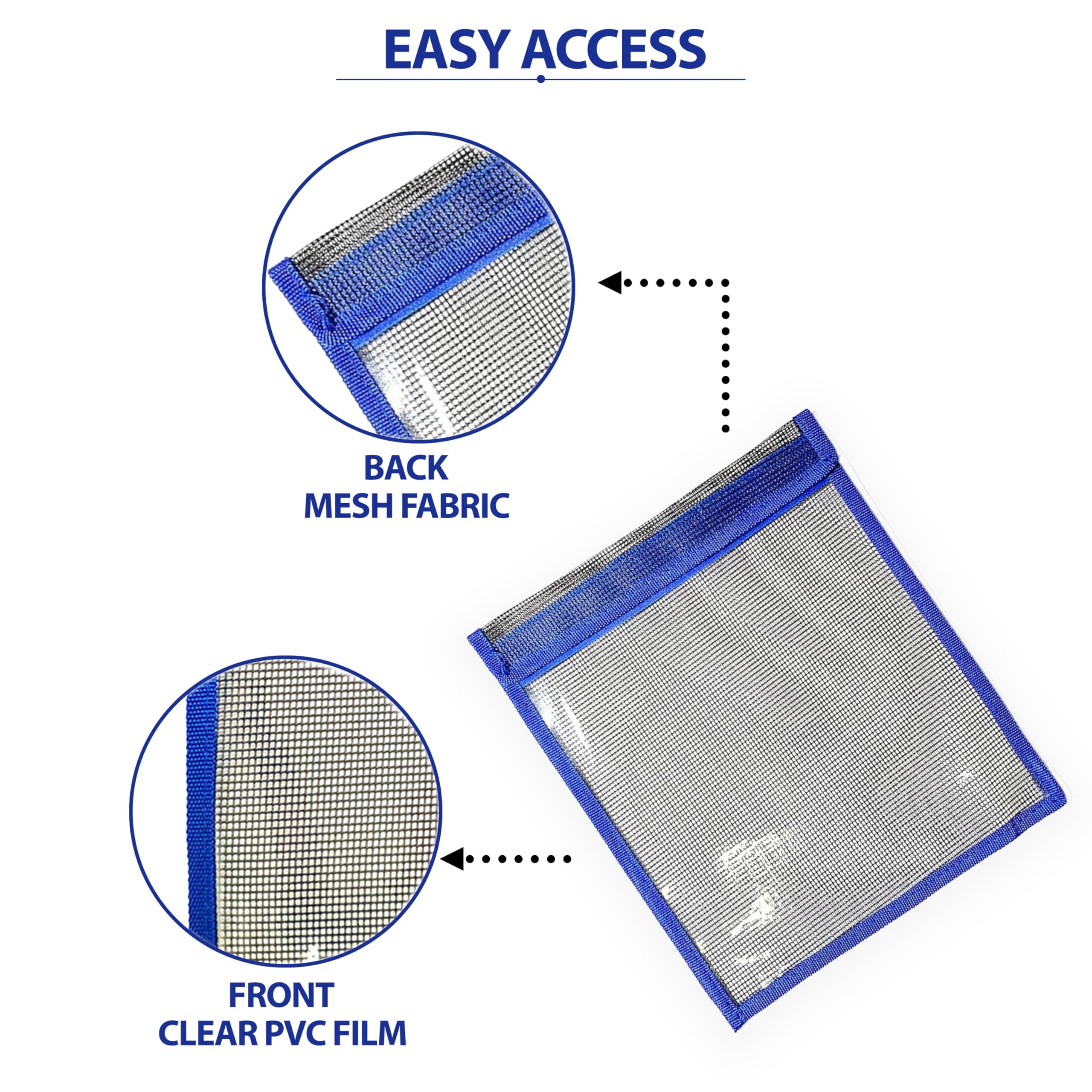 Mesh back of lure bag for airflow and cleaning