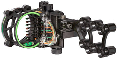 Trophy Ridge Fix archery sight front view shows 7-pin setup for quick target acquisition.
