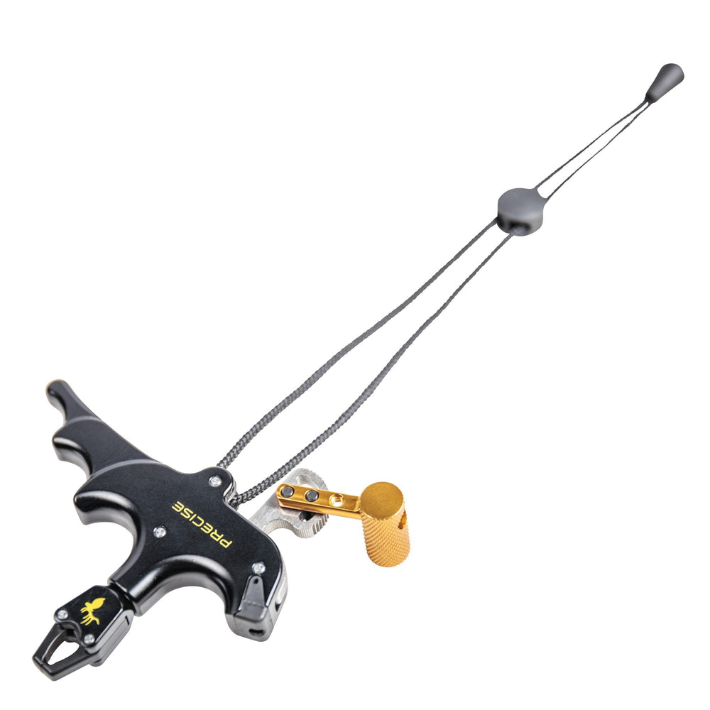 Trophy Ridge Precise T Release anti-torque caliper head supports smooth, consistent draws.