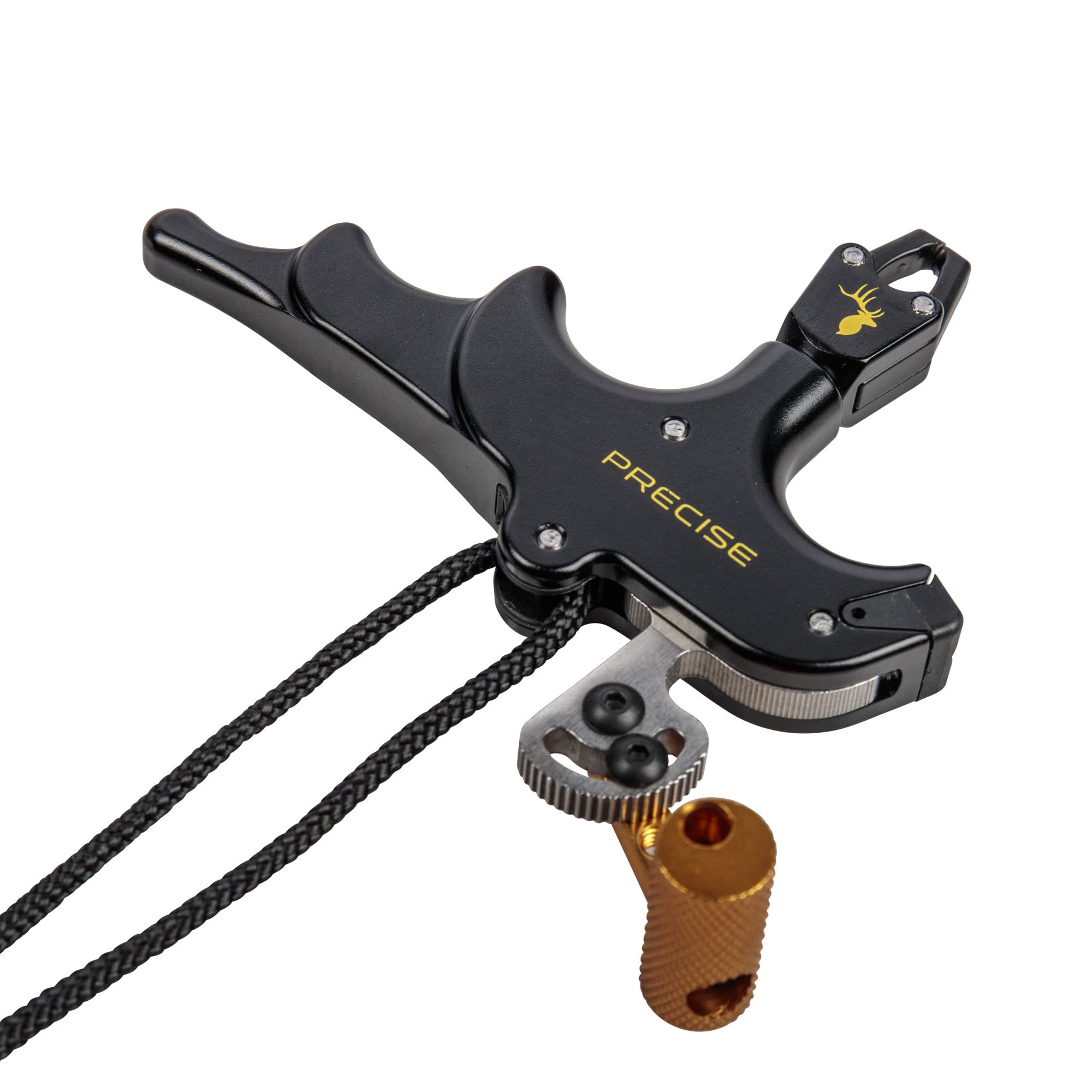 Trophy Ridge Precise T Release smooth rotating head enhances release consistency.