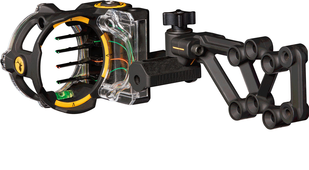 Trophy Ridge React H4 bow sight four-pin setup for quick aiming