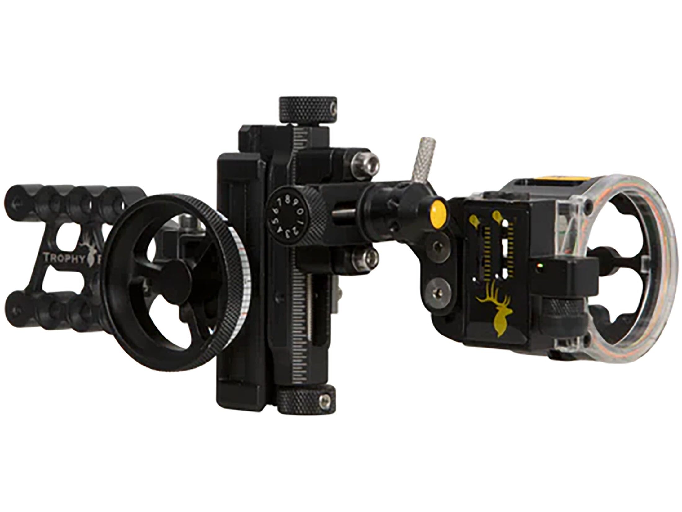 Trophy Ridge SWFT Trio Sight magnesium-aluminum construction for field durability.