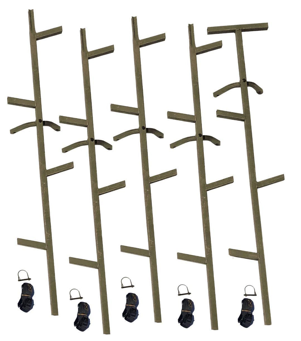 Trophy Treestands Gladiator Stick 20ft demonstrates secure climbing for elevated hunting setups.