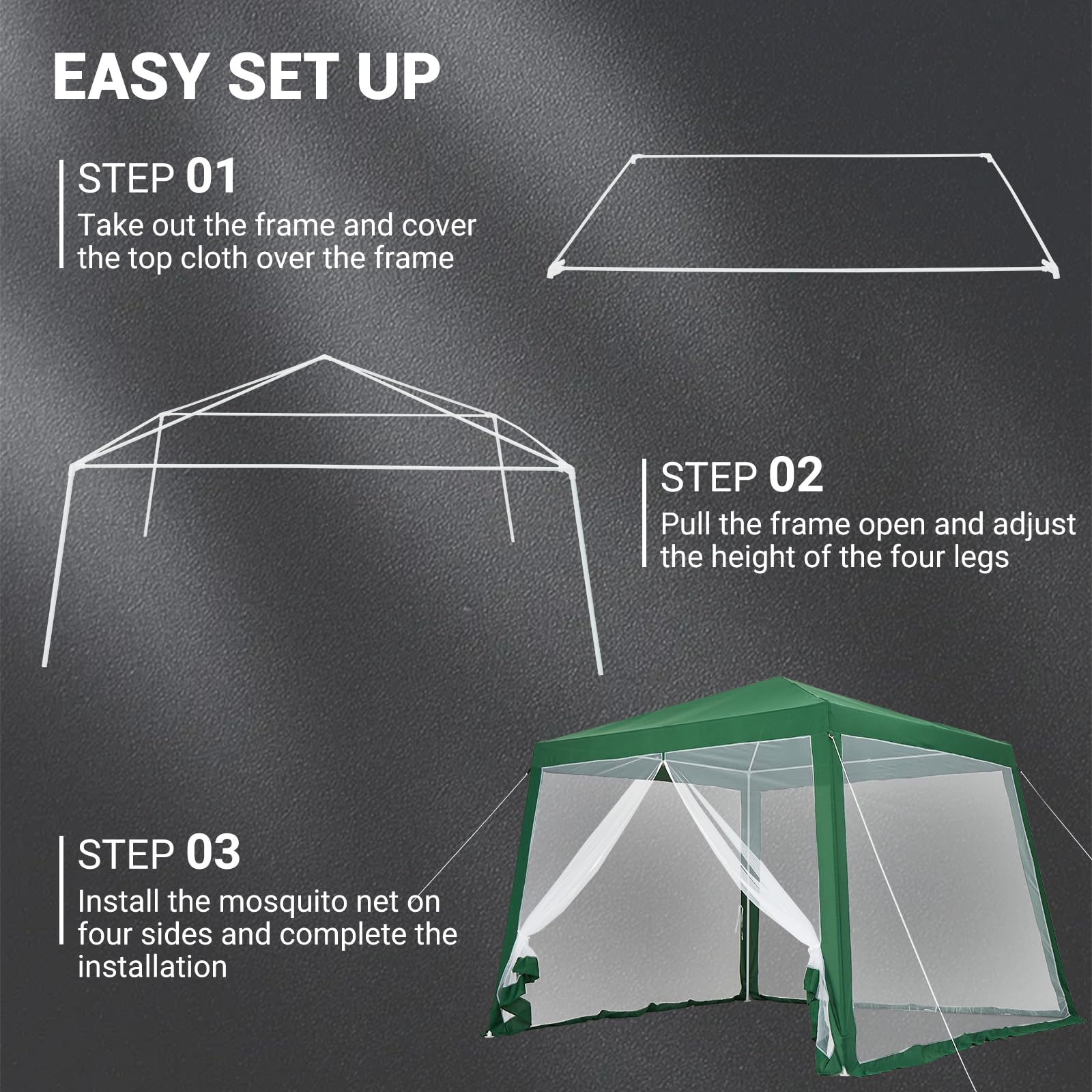 TROPOW pop-up tent assembly showing quick setup with two people.