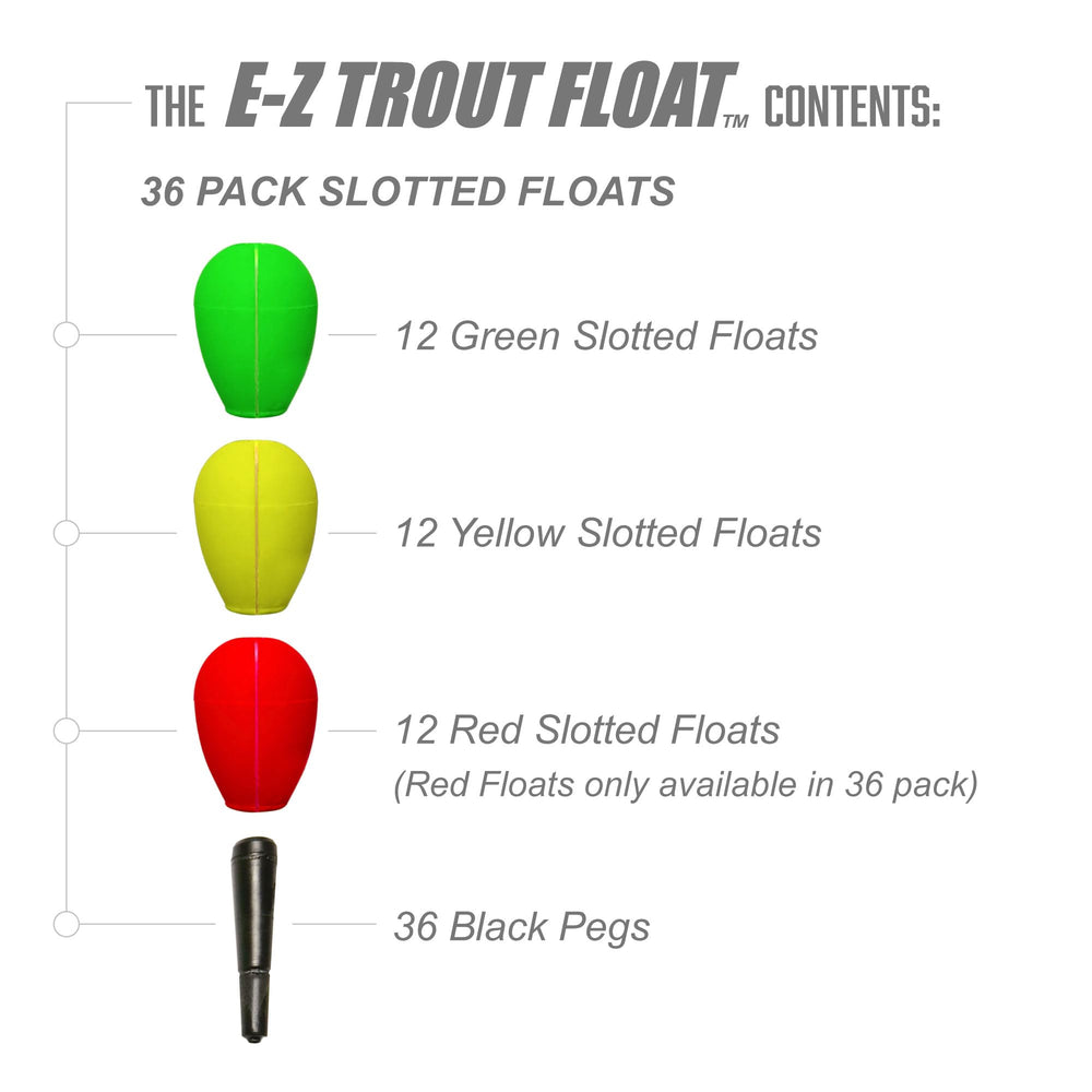 Trout Magnet E-Z Trout Float neon yellow enhances visibility in low light.