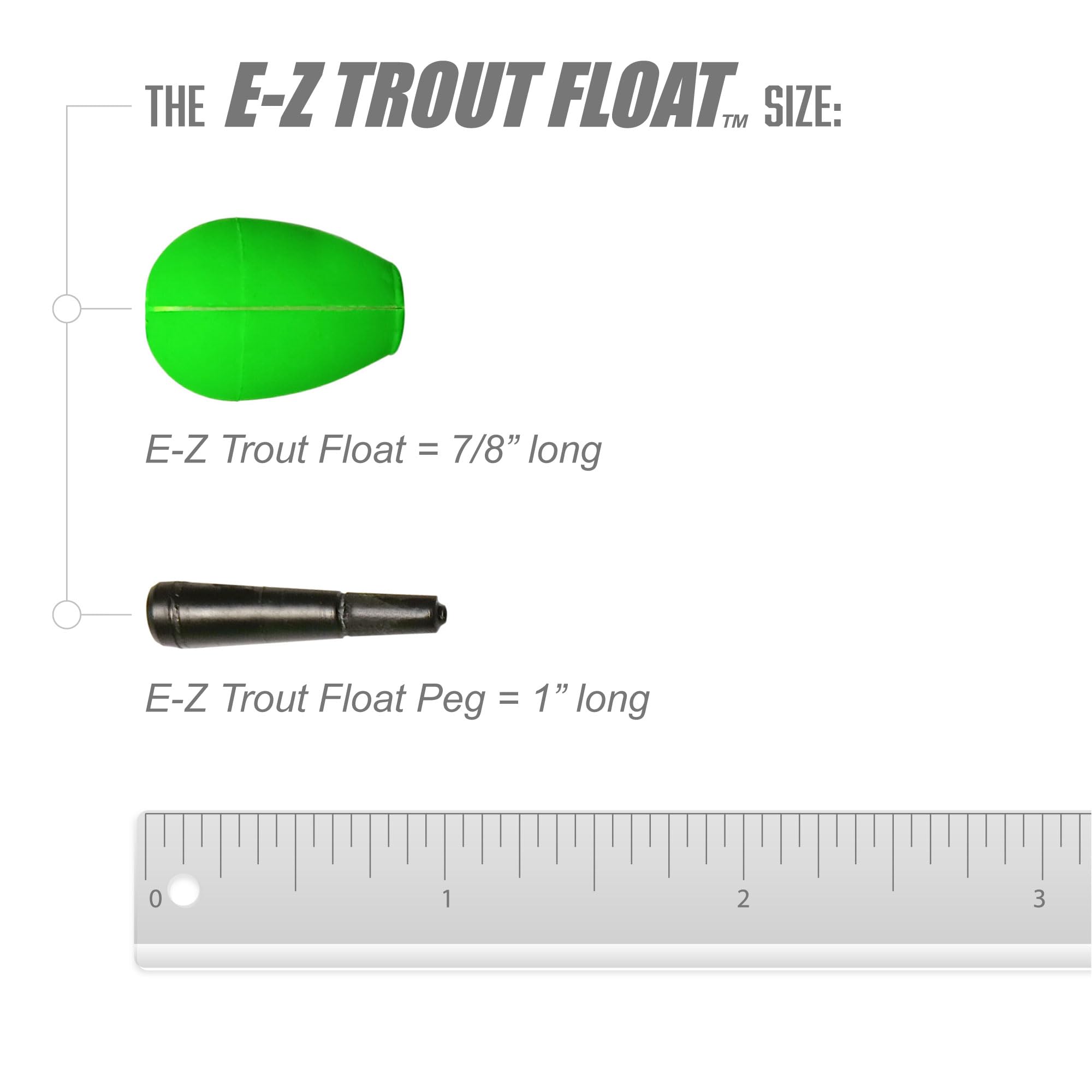 Trout Magnet E-Z Trout Float close-up shows the slotted design.