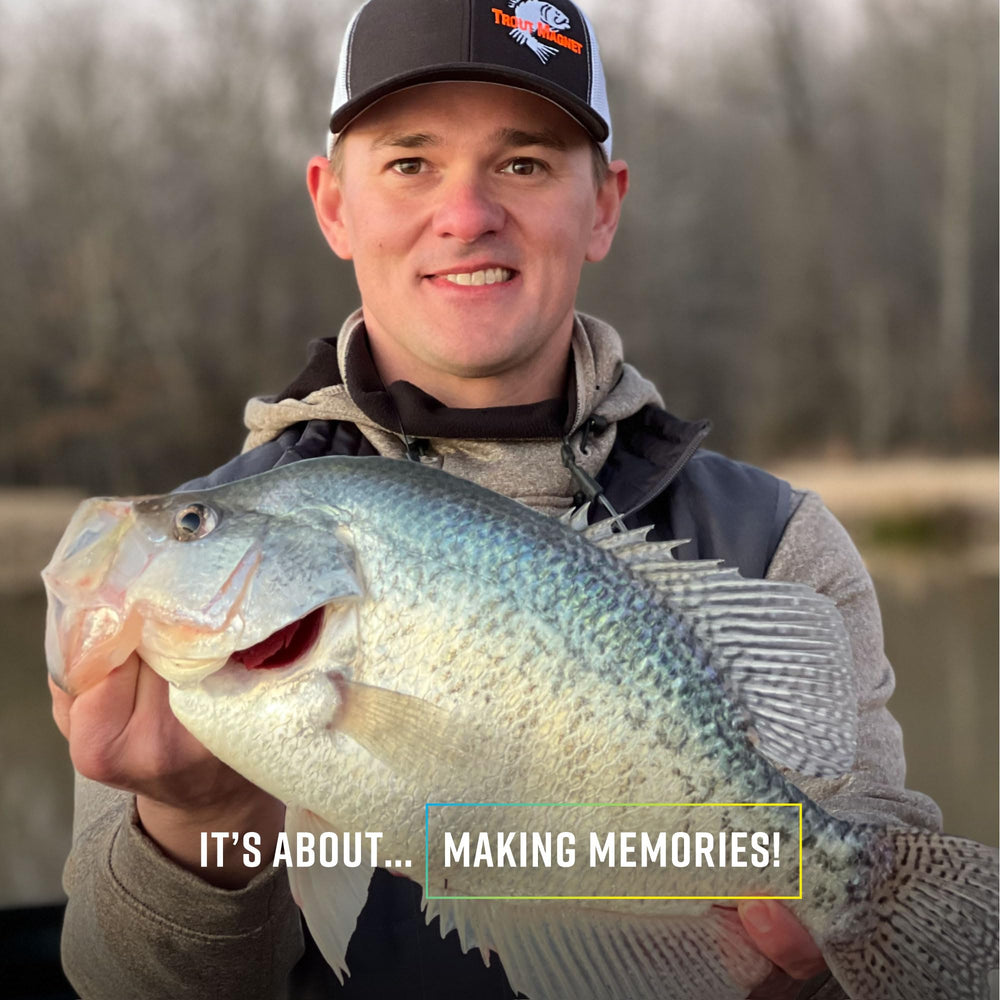 Trout Magnet pocket-size box stays ready for trips.