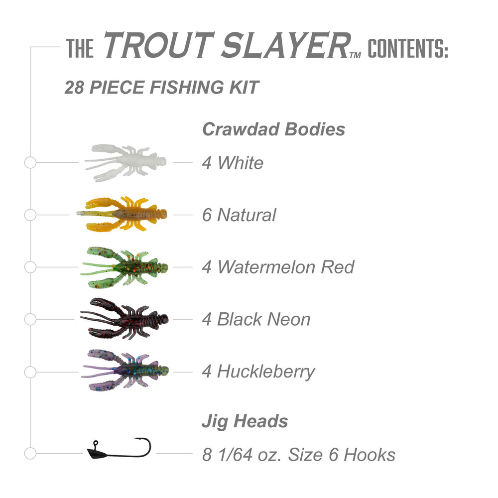 Crawdad bodies pack for Trout Slayer kit