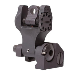 Troy FLDNG rear tritium sight in black enhances low-light aiming.