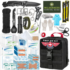 TRSCIND Survival Kit 222in1 case closed shows compact all-in-one gear for outdoor readiness