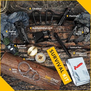 TRSCIND compact carry case reveals lightweight, ready-to-pack survival kit.