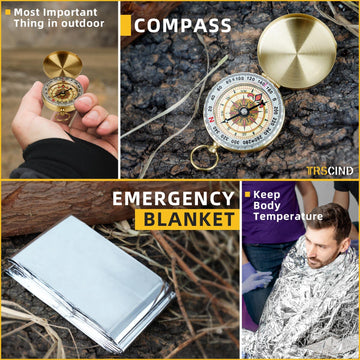 TRSCIND compass highlights navigation aid for hiking and camping adventures.