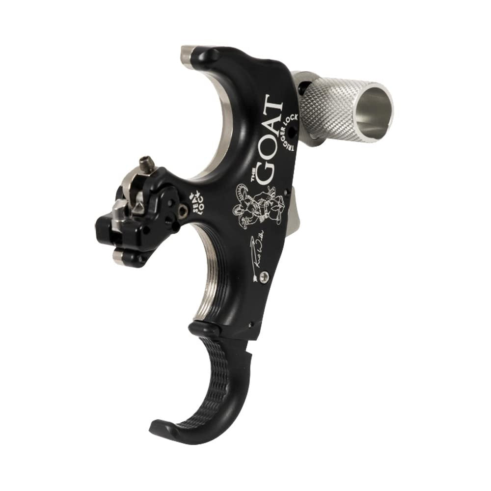 TRU Ball Goat REO Wilde Release closeup grip highlights dependable trigger feel for hunting setups