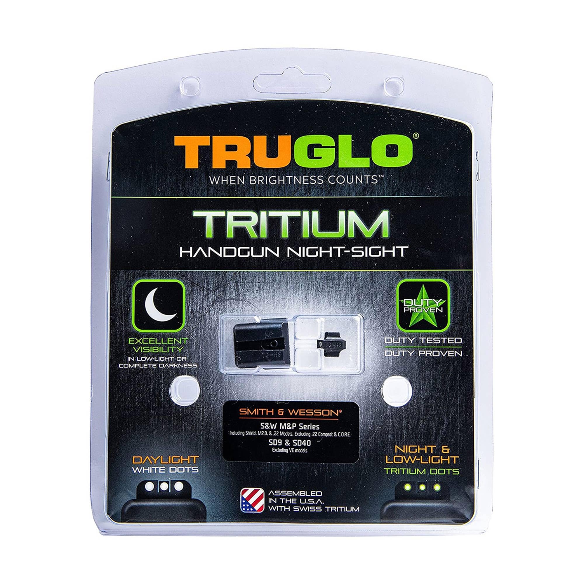 Day and night visibility with TruGlo glow-in-the-dark sight