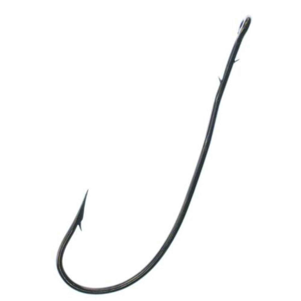 Tru Turn 047ZS-1/0 bronze worm hook ready for Texas rig bass fishing.