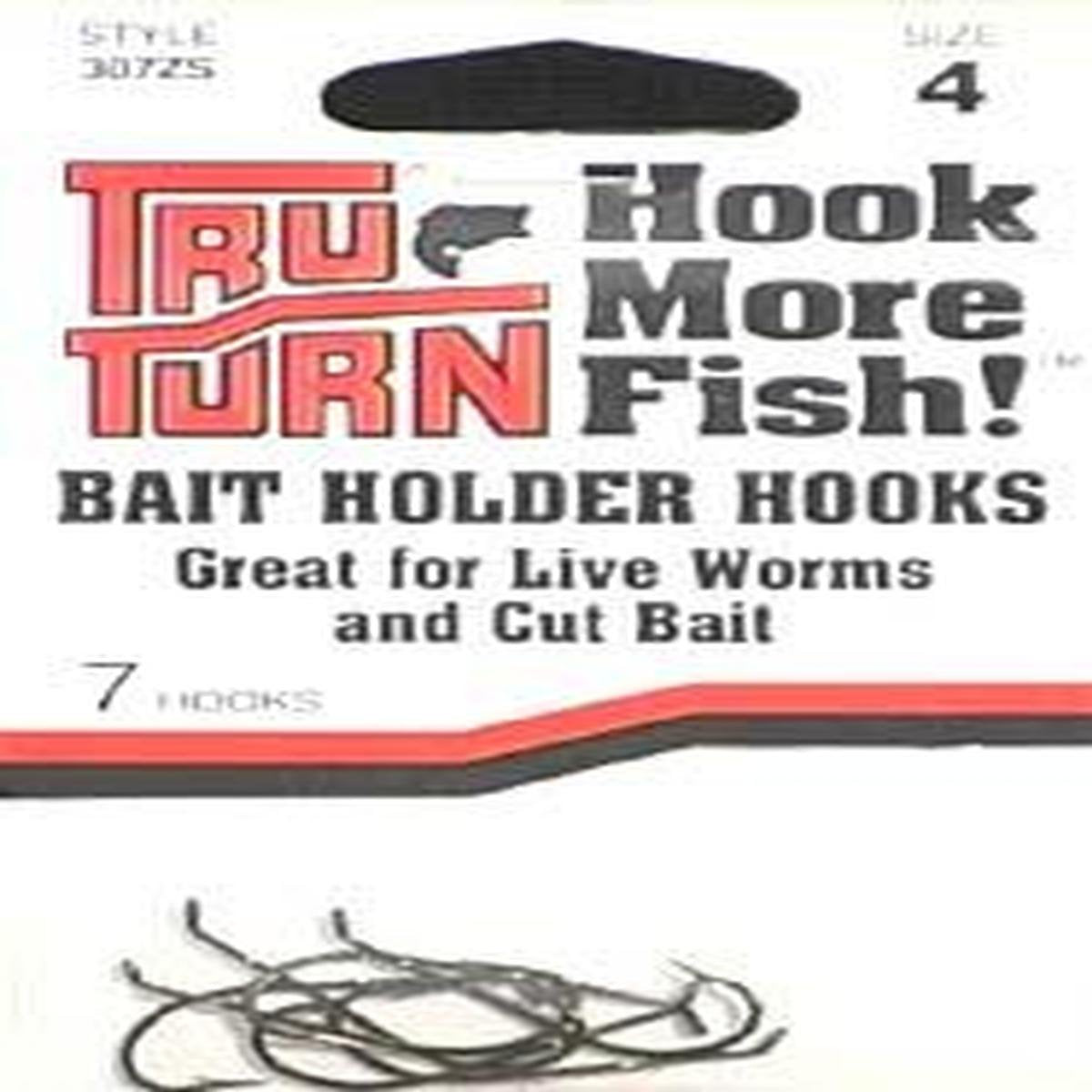 Tru-Turn 307ZS Baitholder Hooks - Bronze Finish - 7 Pack, Down Eye with Offset Shank