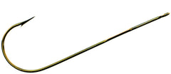 Tru Turn Tru Aber Re-Sp gold-plated Aberdeen hook, size 1, ringed eye, spear point, pack of 50