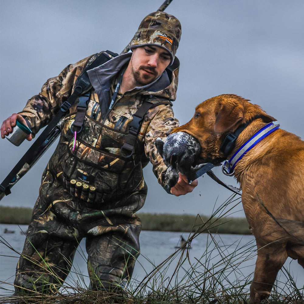 Trudave boots included waders ready for hunting and fishing.