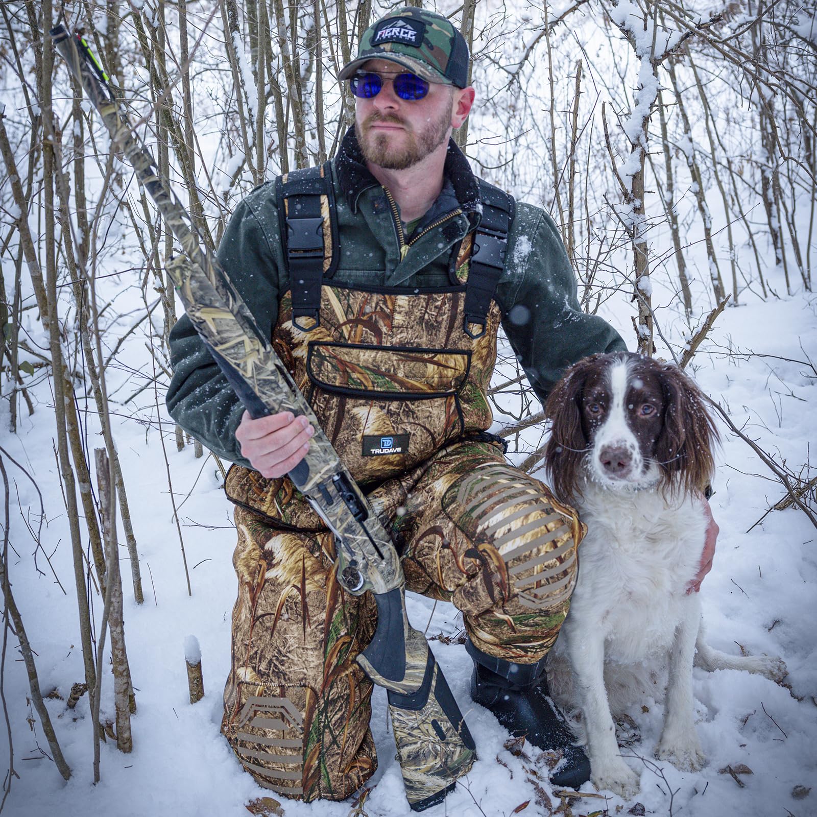 Trudave chest waders adjustable shoulder straps for a secure custom fit.