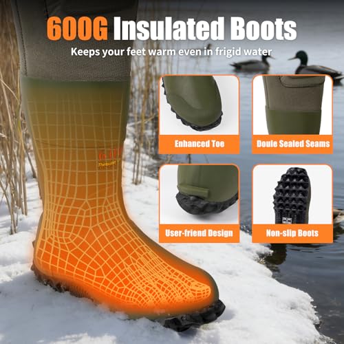 Trudave chest waders adjustable shoulder straps photo emphasizes customizable fit.