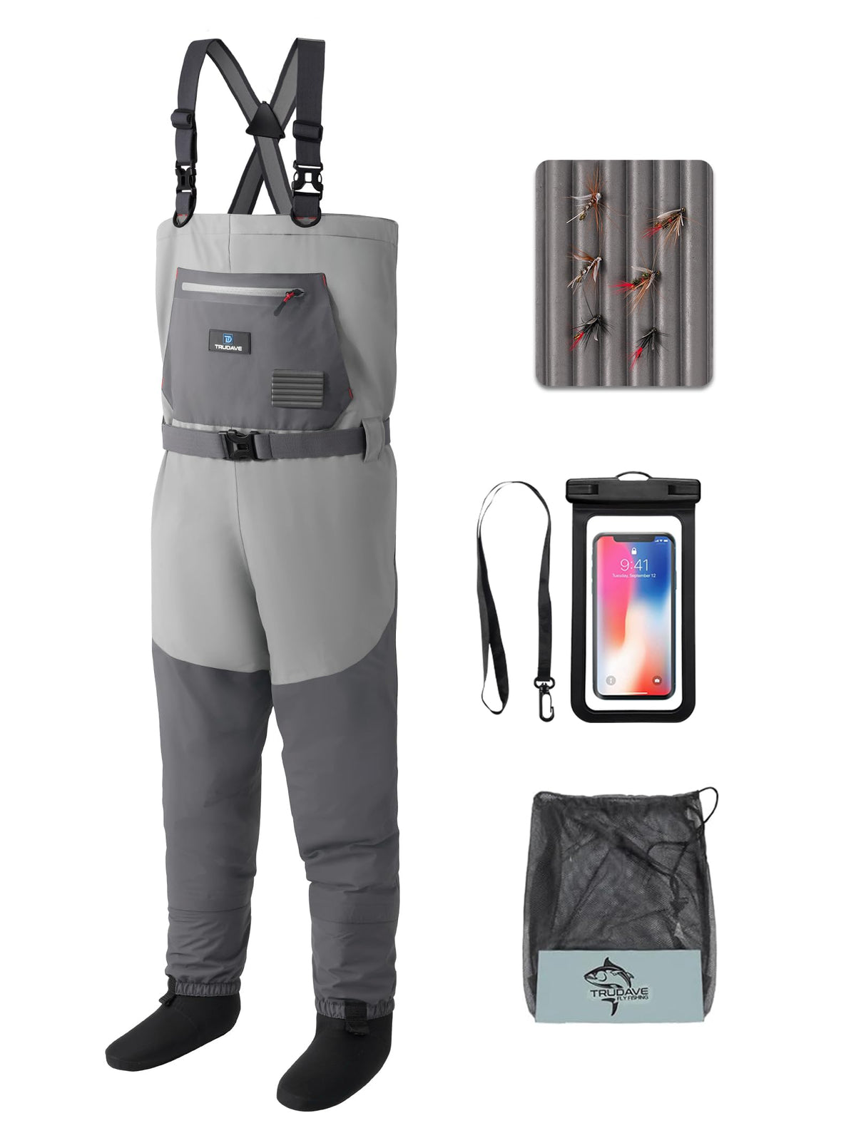 Trudave fishing-waders-waterproof-chest-waders provide reliable waterproof protection for long fishing days.