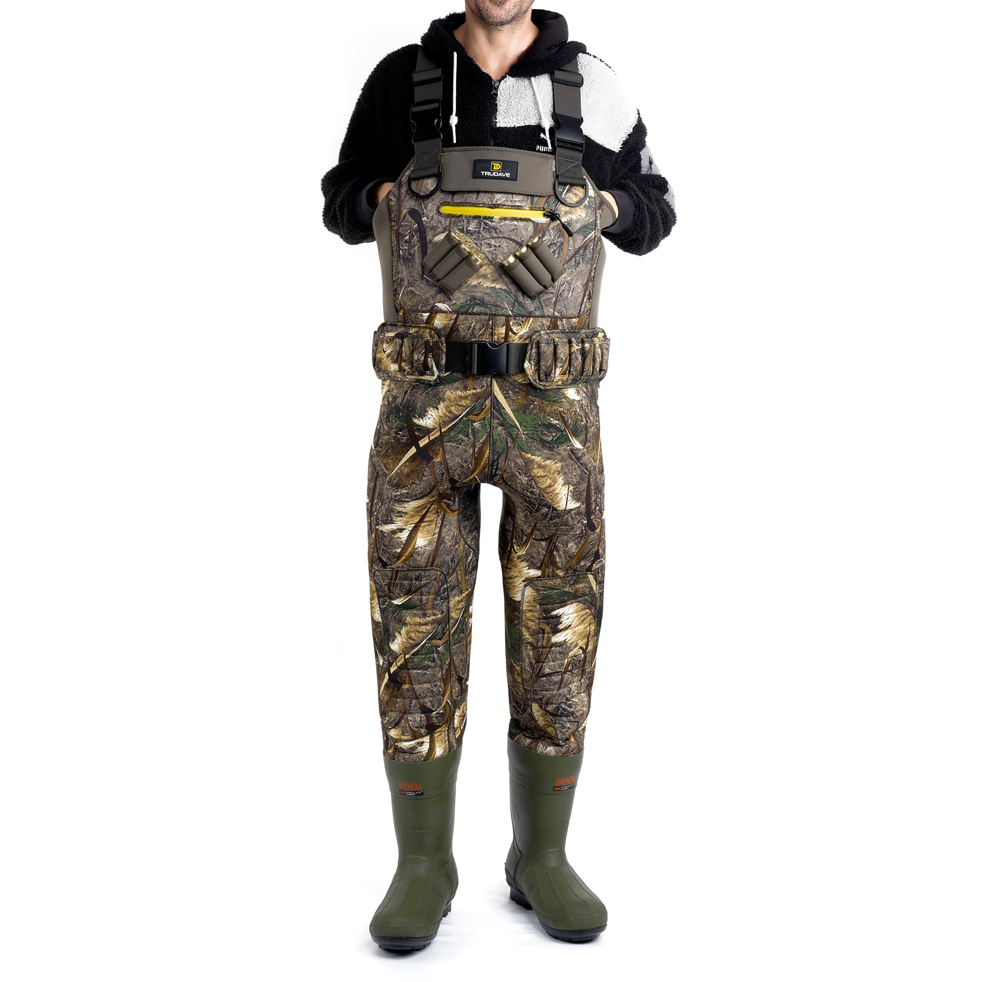 Trudave waders adjustable neoprene straps for easy on/off