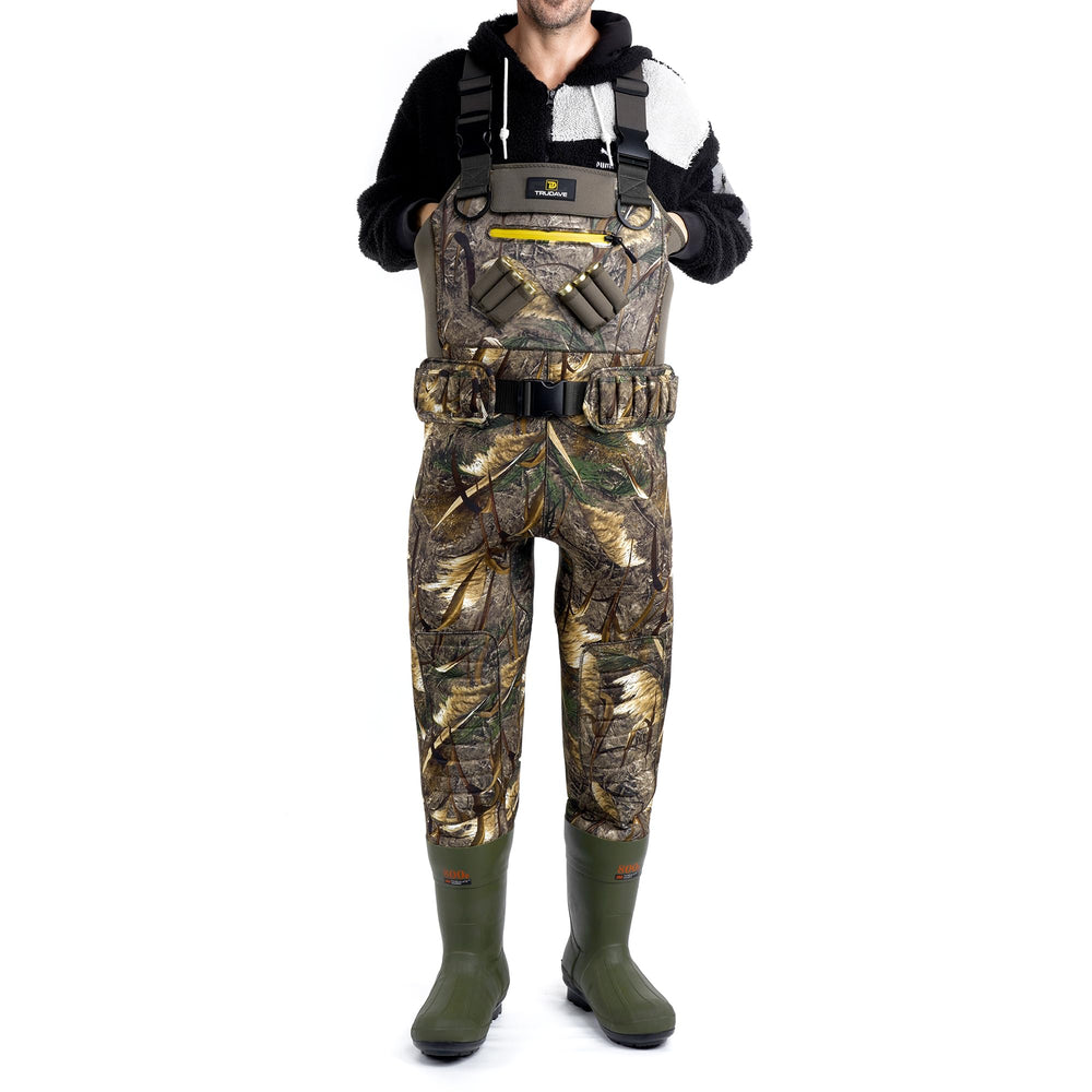 Trudave waders adjustable neoprene straps for easy on/off