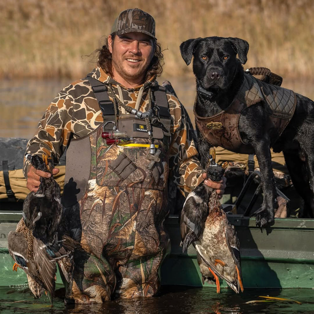 Trudave waders camo texture highlights rugged outdoor use
